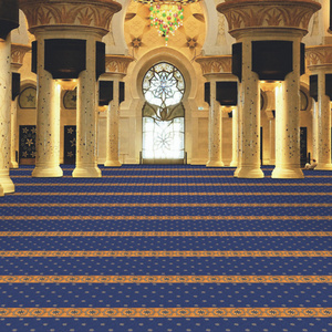 Print Muslim Mosque Prayer Carpet Axminster Customized Patterns 4*25 M Roll Custom Carpets Mosque Prayer Carpet For Mosque