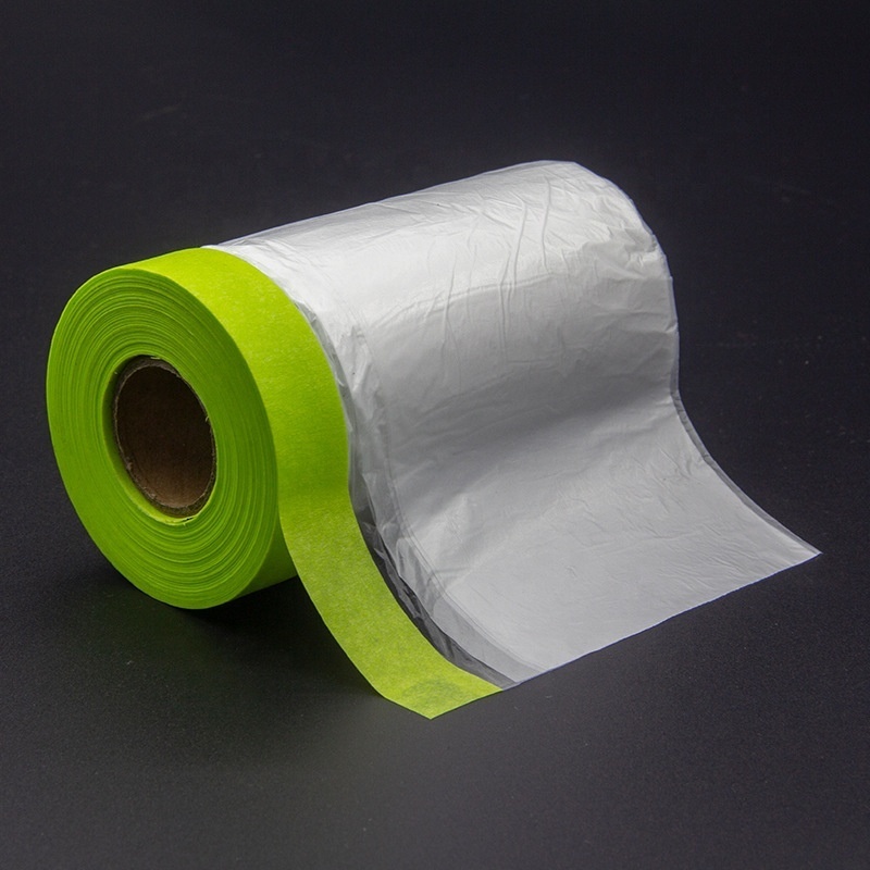 Autobody car craft kraft paper pre taped masking tape adhesive paper film for use in auto painting