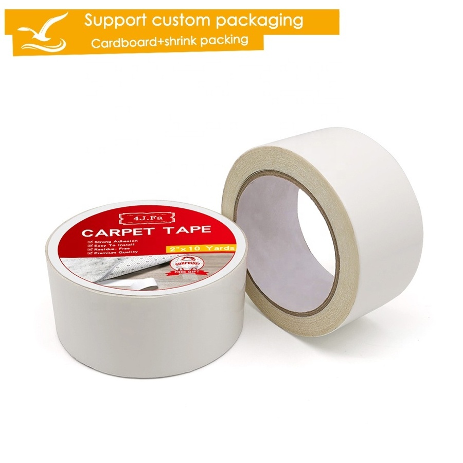 Removable residue free carpet tape double sided adhesive cloth rug carpet tape for bonding exhibition carpet area rugs