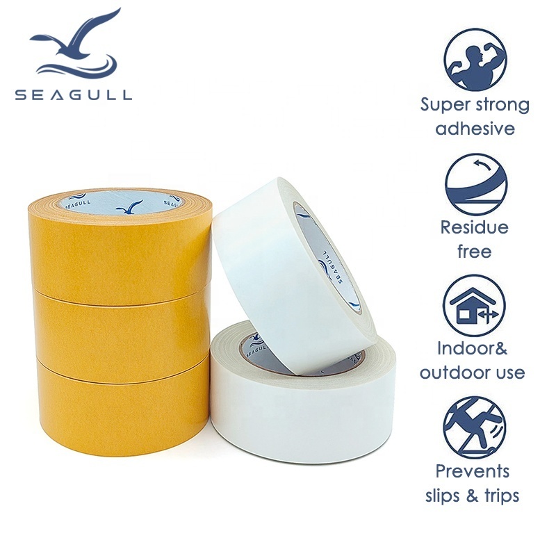 Removable residue free carpet tape double sided adhesive cloth rug carpet tape for bonding exhibition carpet area rugs