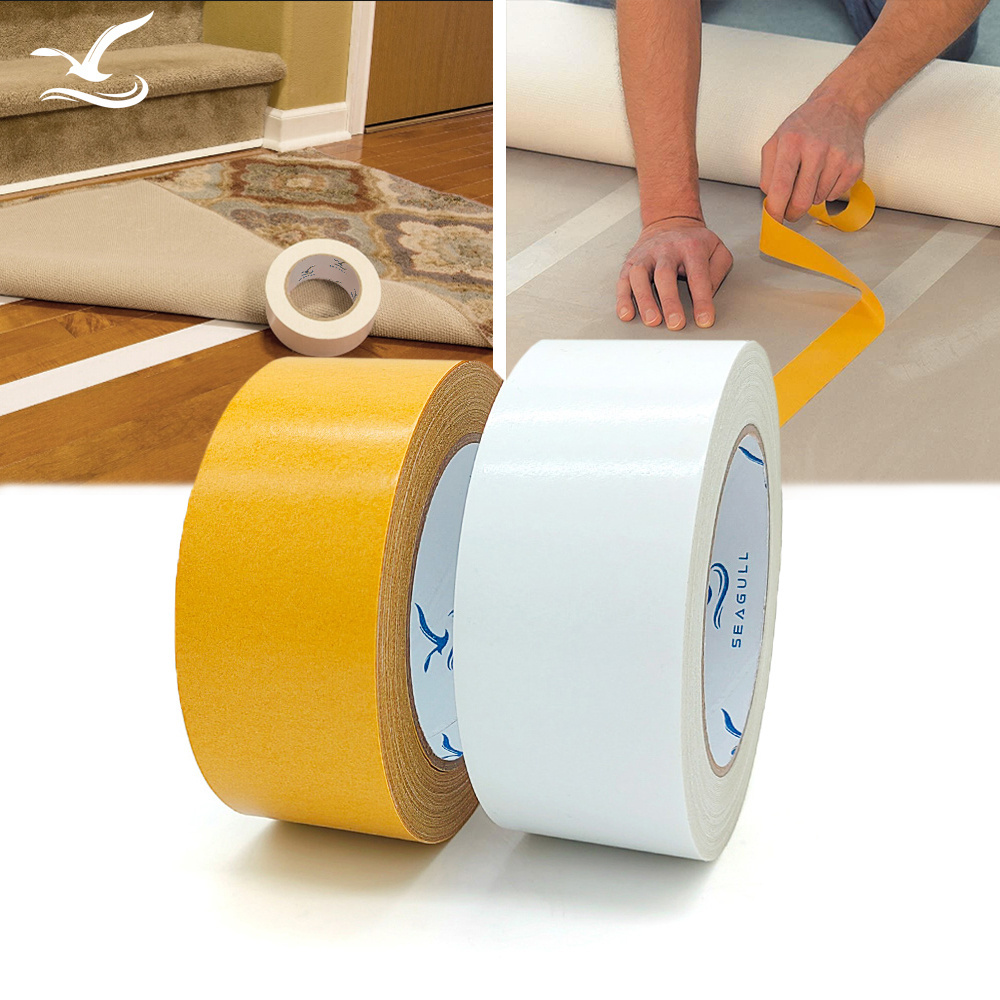 Removable residue free carpet tape double sided adhesive cloth rug carpet tape for bonding exhibition carpet area rugs