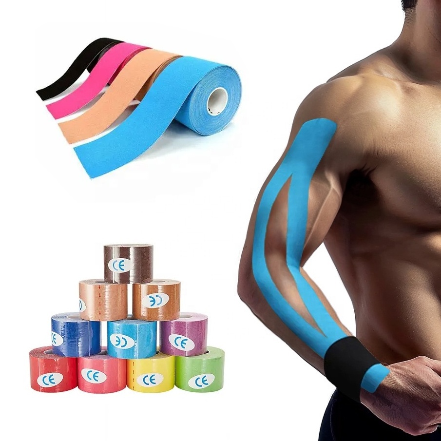 Wholesale Waterproof Custom Printed Logo Cotton Kinesiology Tape Profesional Sport Therapy Muscle Athlete Kinesiology Tape