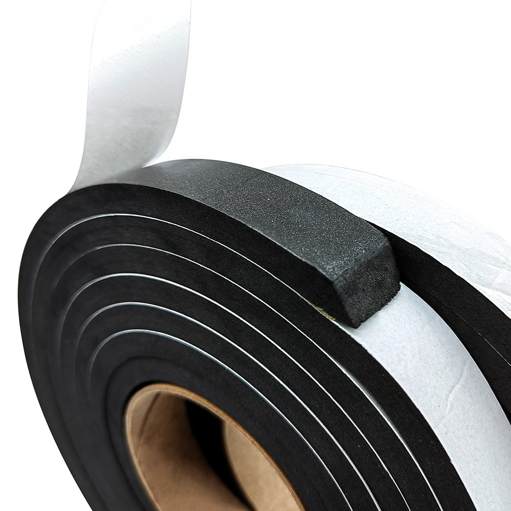 Weatherstrip window door seal acoustic insulation single double sided eva foam adhesive weather stripping rubber tape