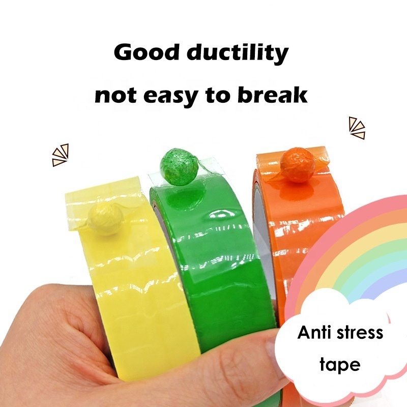 Tik tok trends anti stress decompression colorful color sticky ball bopp adhesive tape