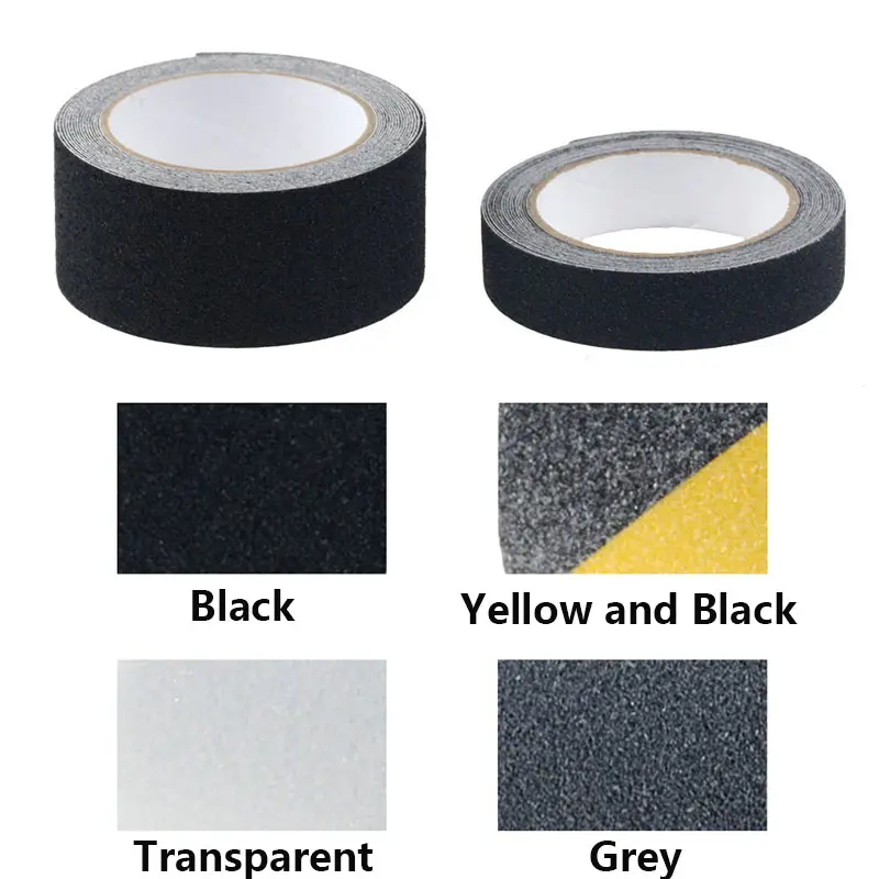 Waterproof Black High Rubber Self Adhesive Backed Concrete Grip Anti Slip Tape BlackPopular