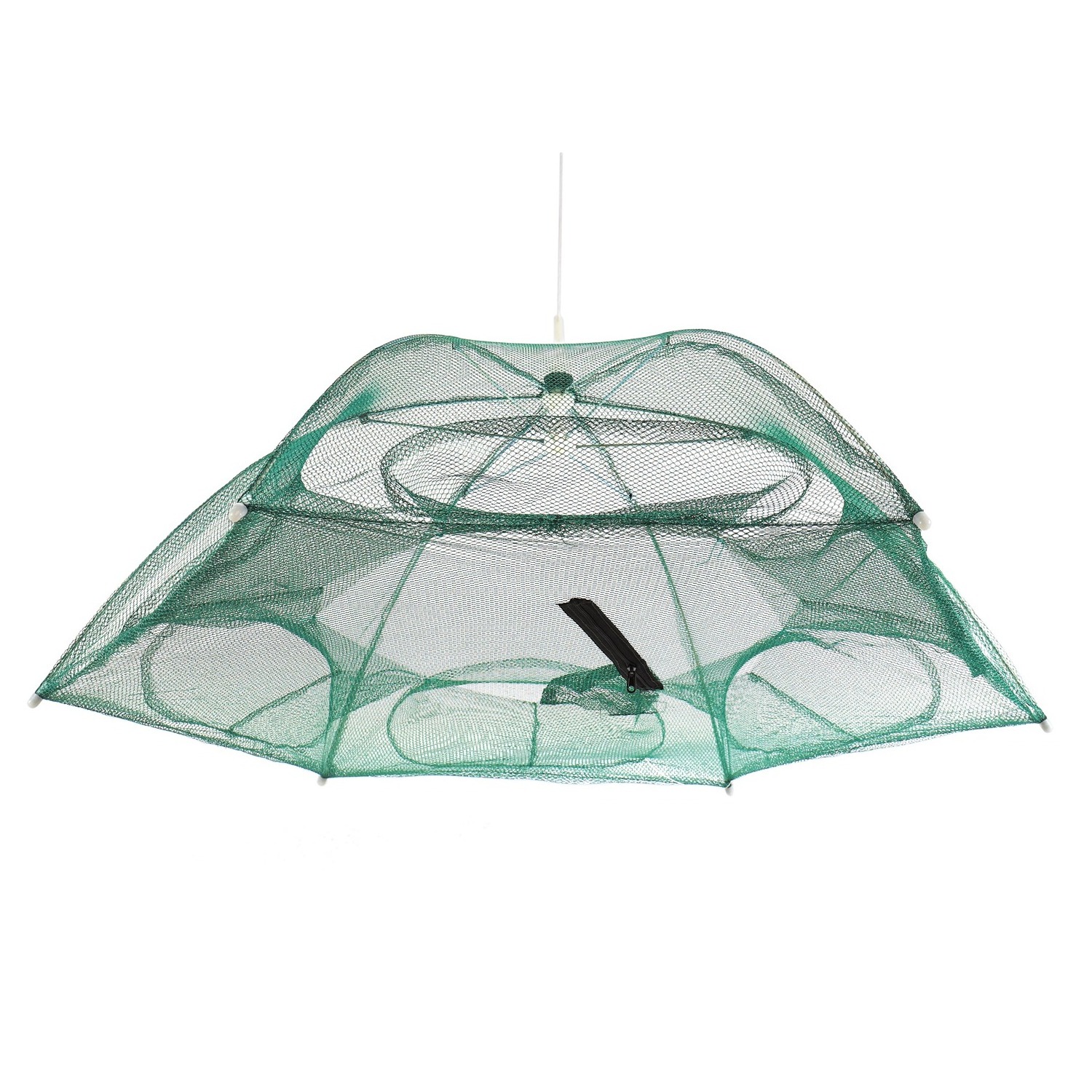 Green Umbrella Shape Folded Portable Fishing Shrimp Crab Cage Folding Fish Trap