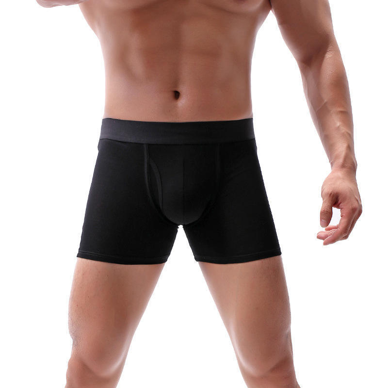 Wholesale new brand men long leg boxer briefs comfortable Mens Underwear Soft fabric long boxers for men