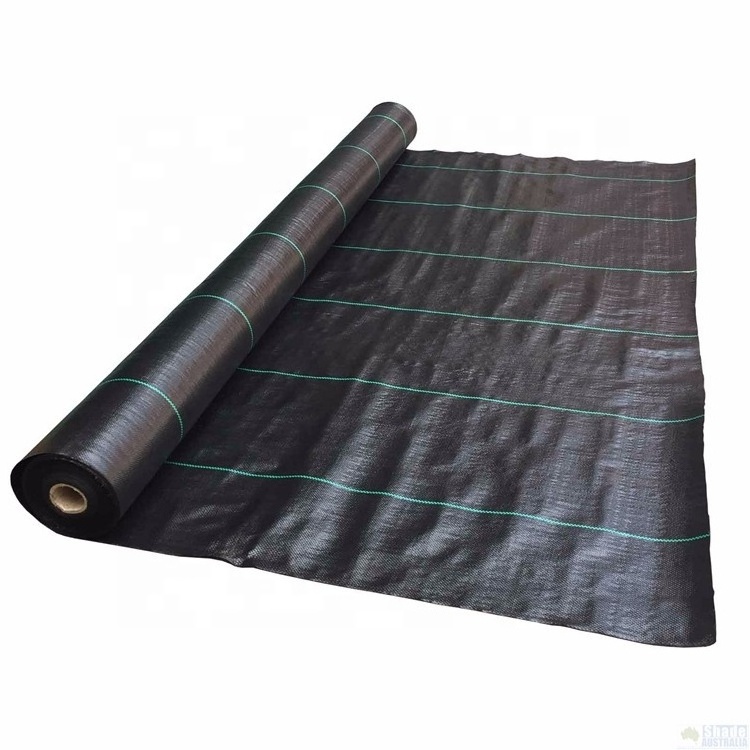 PP woven membrane PE ground cover mesh weed mat roll anti grass weed control cloth blocker mulch film