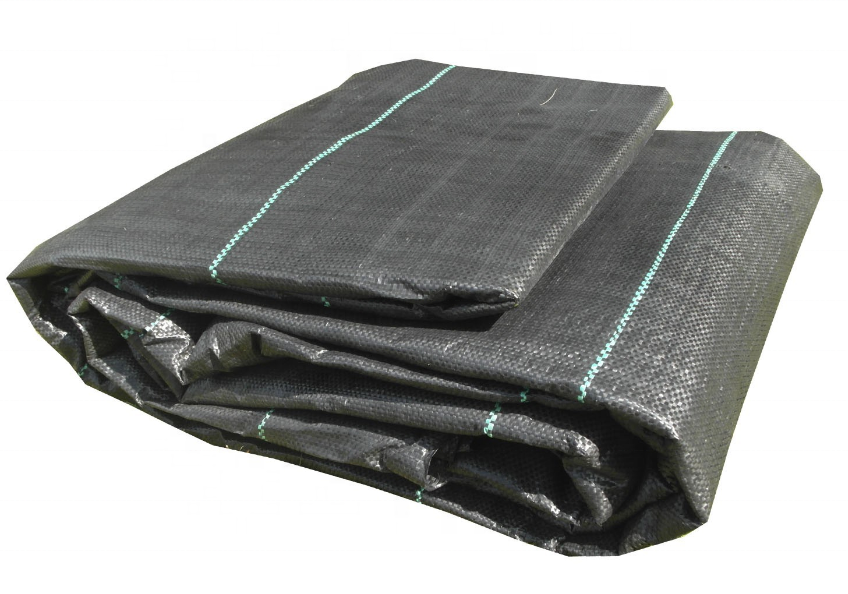 PP woven membrane PE ground cover mesh weed mat roll anti grass weed control cloth blocker mulch film