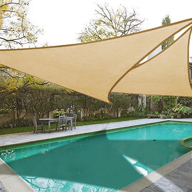 Carport Sun Shade Sail Triangle Awning Fabric Patio Outdoor Canopy Cover