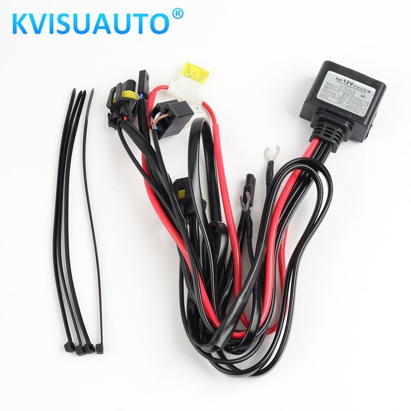 CQL Xenon HID Headlight Relay Wire Harness Controller for H4 Hi/lo 9007 Hi/Lo, H13 Hi/Lo bi-xenon projector lens high low beam