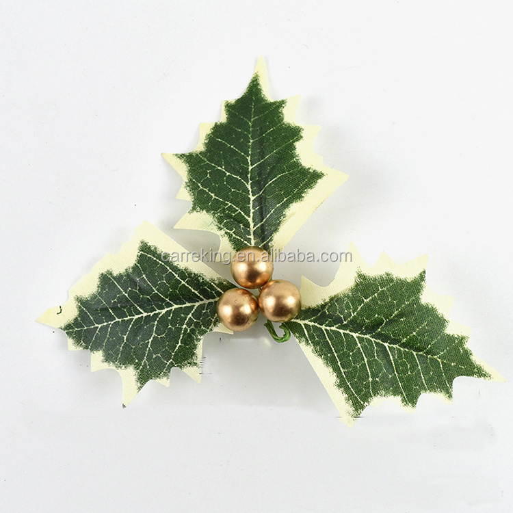 Christmas Picks Artificial Holly Berry with Green Leaves for Christmas Wreath Arrangement Cake Toppers Craft Wedding Party