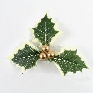 Christmas Picks Artificial Holly Berry with Green Leaves for Christmas Wreath Arrangement Cake Toppers Craft Wedding Party