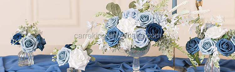 Dusty Blue Shades Roses Artificial Flowers Roses DIY Wedding Bouquets Centerpieces Arrangements Party Baby Shower