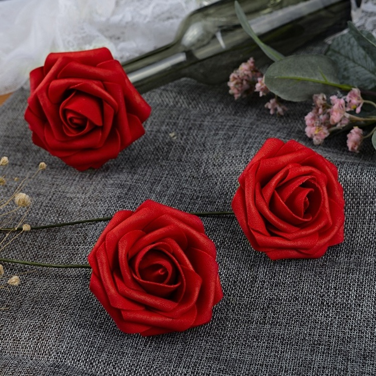 Artificial PE Foam Rose Flower Handmade rose Artificial foam rose ball kissing ball flower centerpieces for wedding