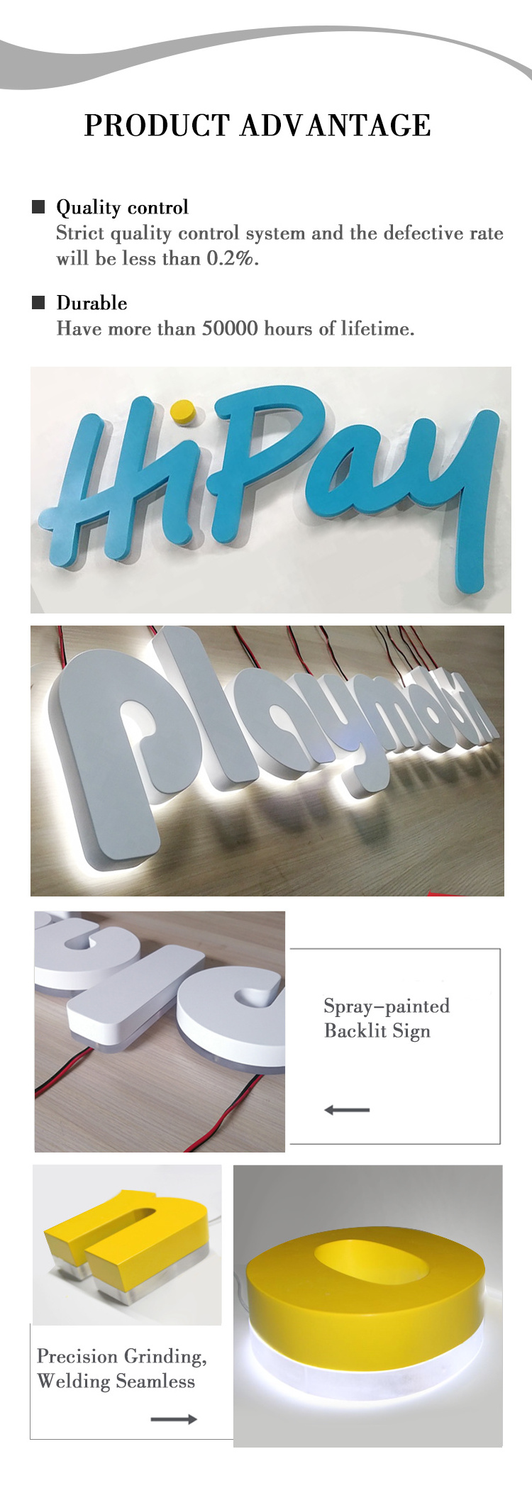 3d led stainless steel backlit channel letters sign light wall logo signage sign custom 3d led letter sign