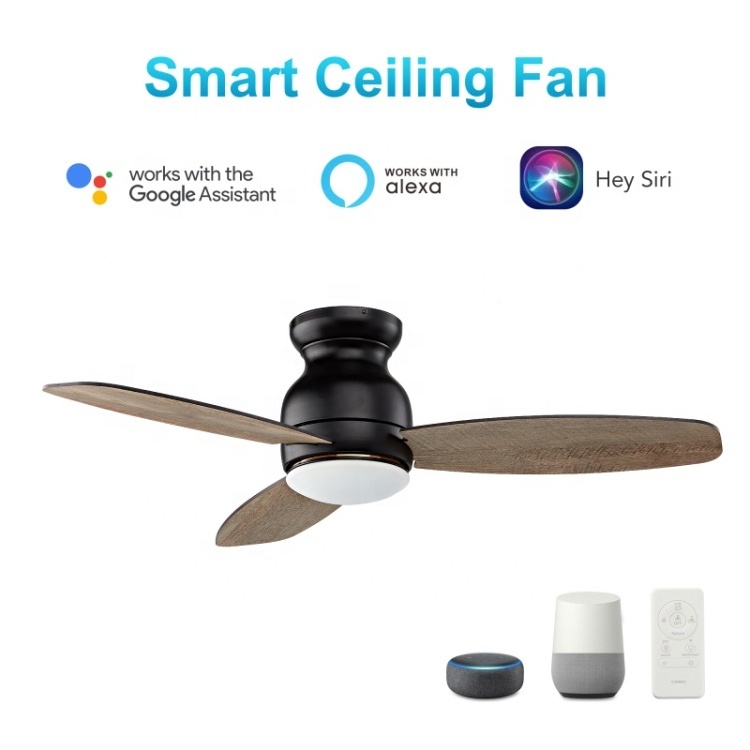 Carro best seller hugger ceiling fan modern white flush mount ceiling fan 3 color led ceiling fan