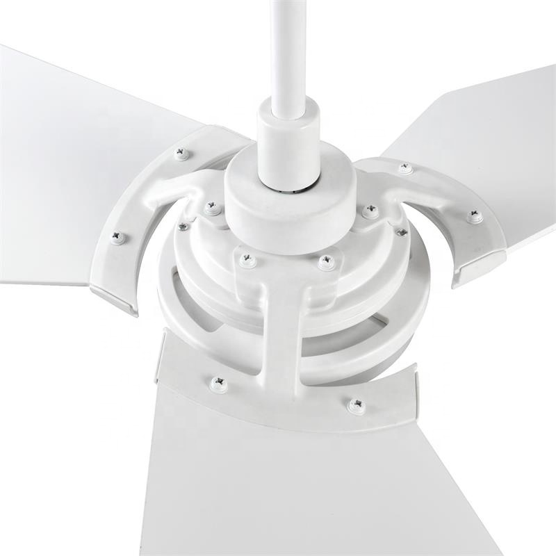 52 Inch White Finish 3 White Blades Low voltage eco system DC ceiling fan with led light