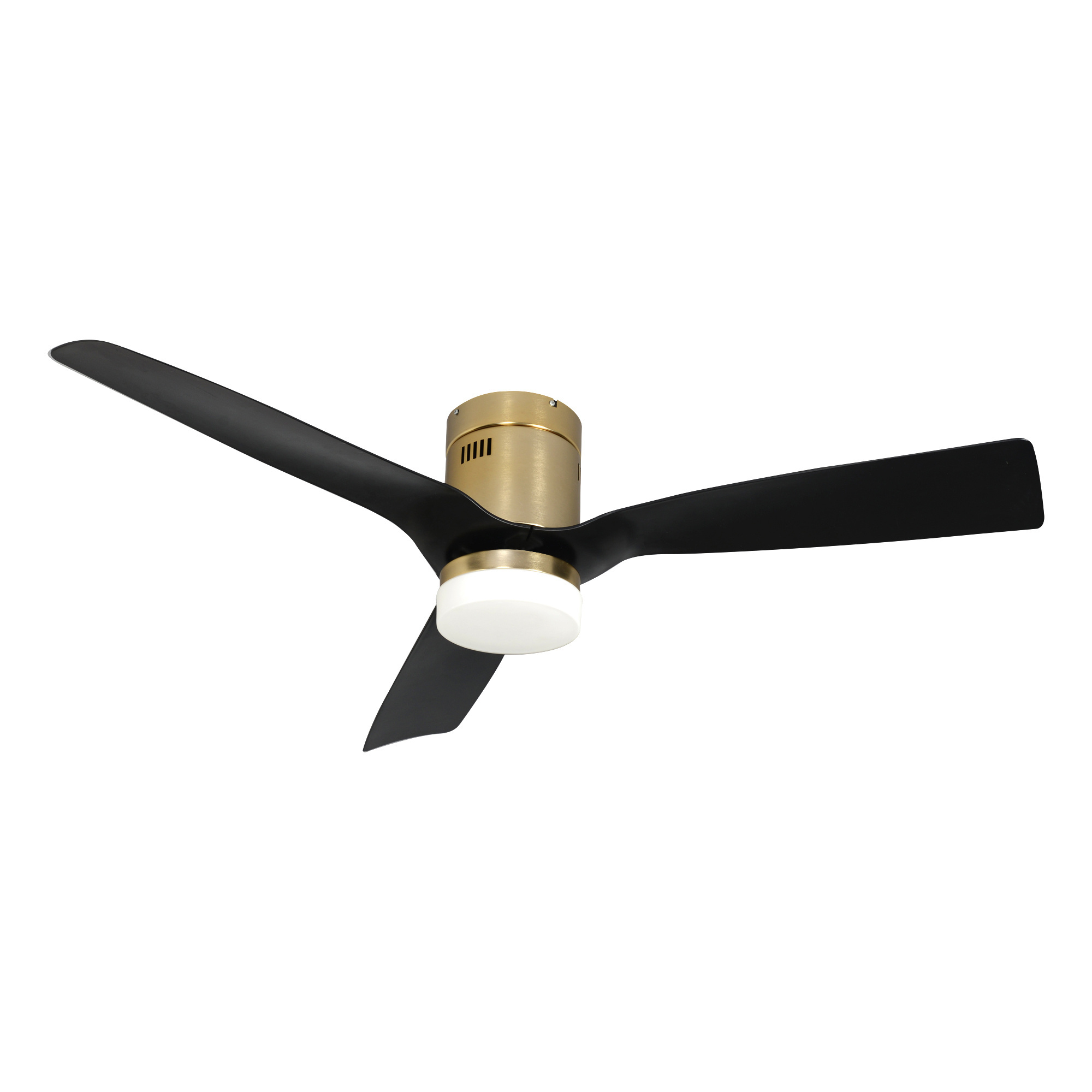 56 Inch White Finish 3 White marble Blades Low voltage ecosystem Net zero energy applications ceiling fan with led light