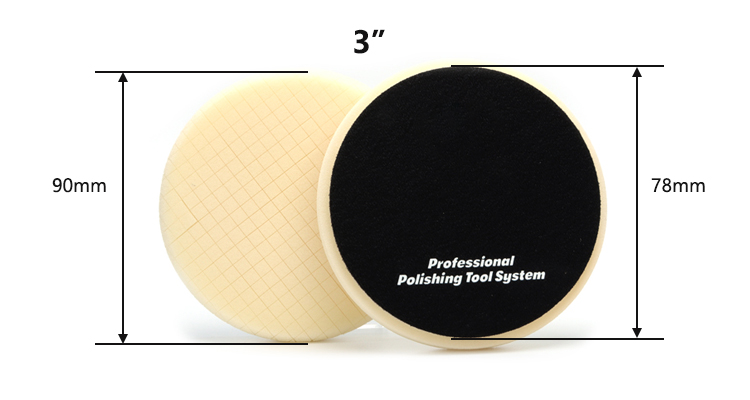 Self-adhesive small square car foam polishing pad Sponge polishing pad Polishing waxing pad for car polishing machine