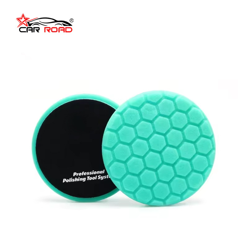 CARROAD 3 INCH Green Honeycomb Hexagon Small Flocking Car polishing pad car polisher buffing pad foam car polishing pads