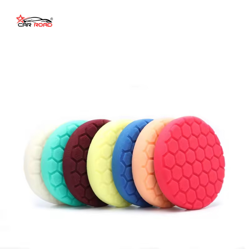 CARROAD 3 INCH Green Honeycomb Hexagon Small Flocking Car polishing pad car polisher buffing pad foam car polishing pads