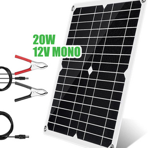 Stock 12V Solar Panel 10W 20W 30W 40W Small Size Mini 20W Panel Mobile Phones Mono Solar Panel  CA-1005