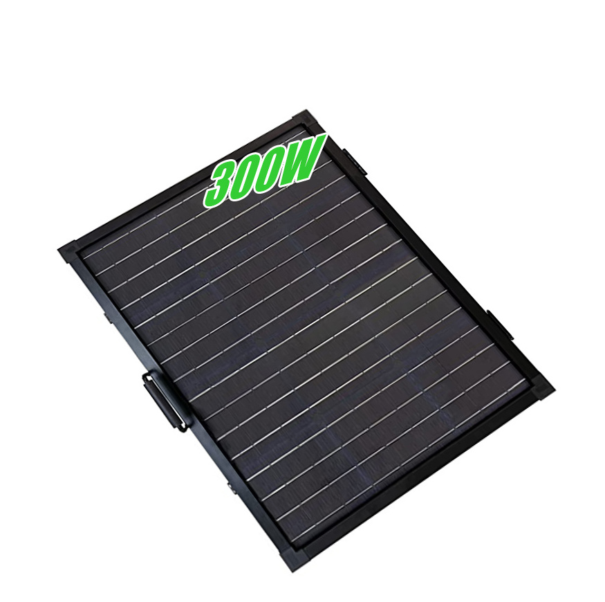 300Watt Glass Monocrystalline Cell 12v Foldable Solar Panel System Suitcase Case solar collector  Lightweight CA330-SL