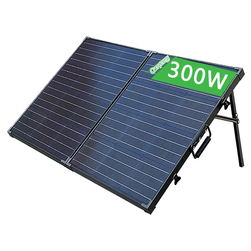 300Watt Glass Monocrystalline Cell 12v Foldable Solar Panel System Suitcase Case solar collector  Lightweight CA330-SL