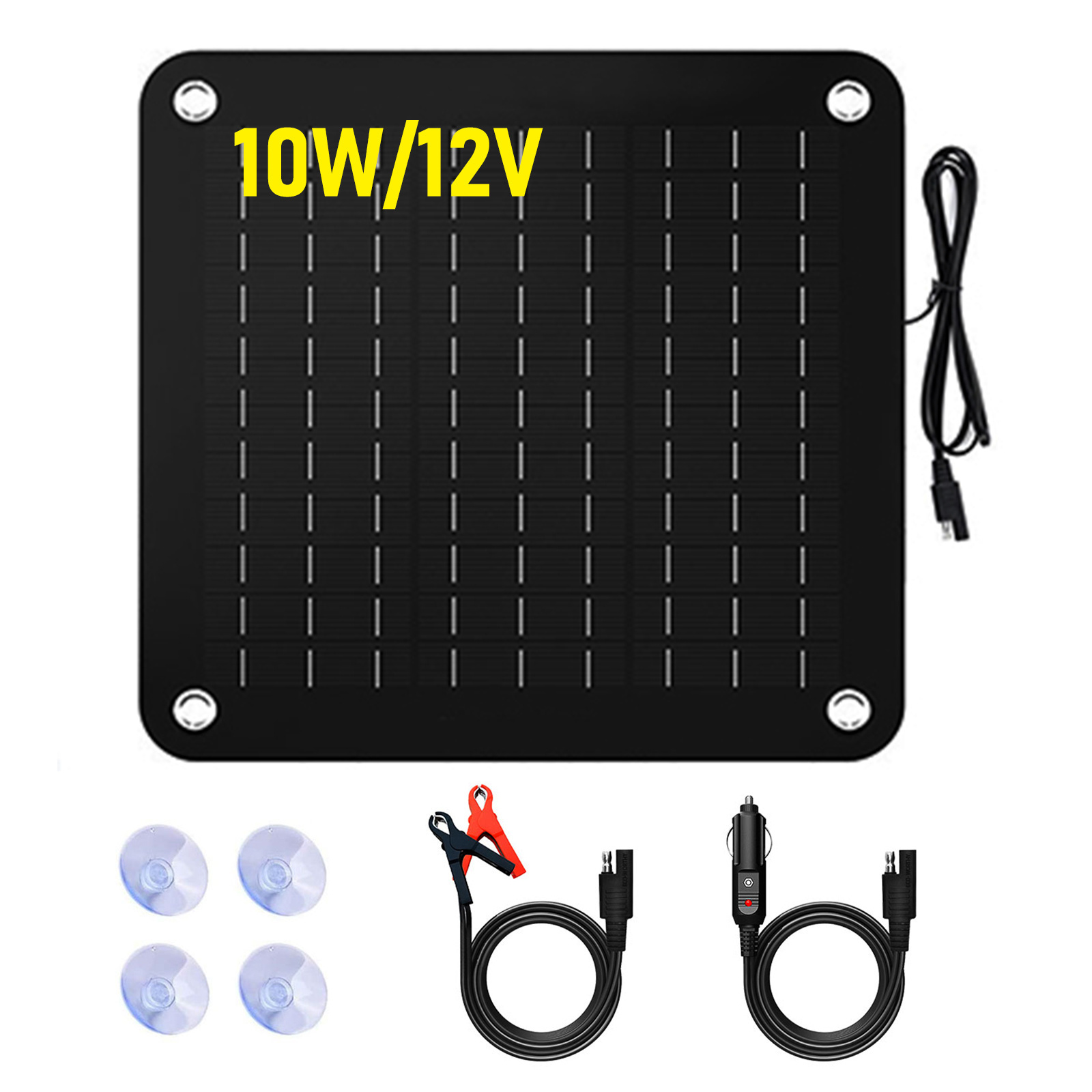 5W Solar Battery Trickle Charger Maintainer 12V Portable Waterproof Solar Panel Trickle Charging Kit for Car