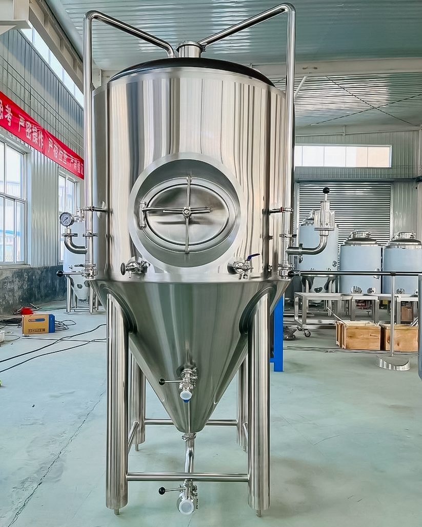 300l 500l 1000L beer line Fermentation Tank Fermenter Conical Glycol Fermentor Vessel with cooling jacket for sale / bright tank