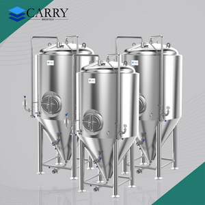 200L 300L 400L Customized Micro Brewery Fermenter 304 Stainless Steel Conical Beer Fermentation Tank For Sales