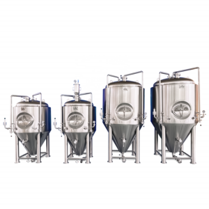 300l 500l 1000L beer line Fermentation Tank Fermenter Conical Glycol Fermentor Vessel with cooling jacket for sale / bright tank