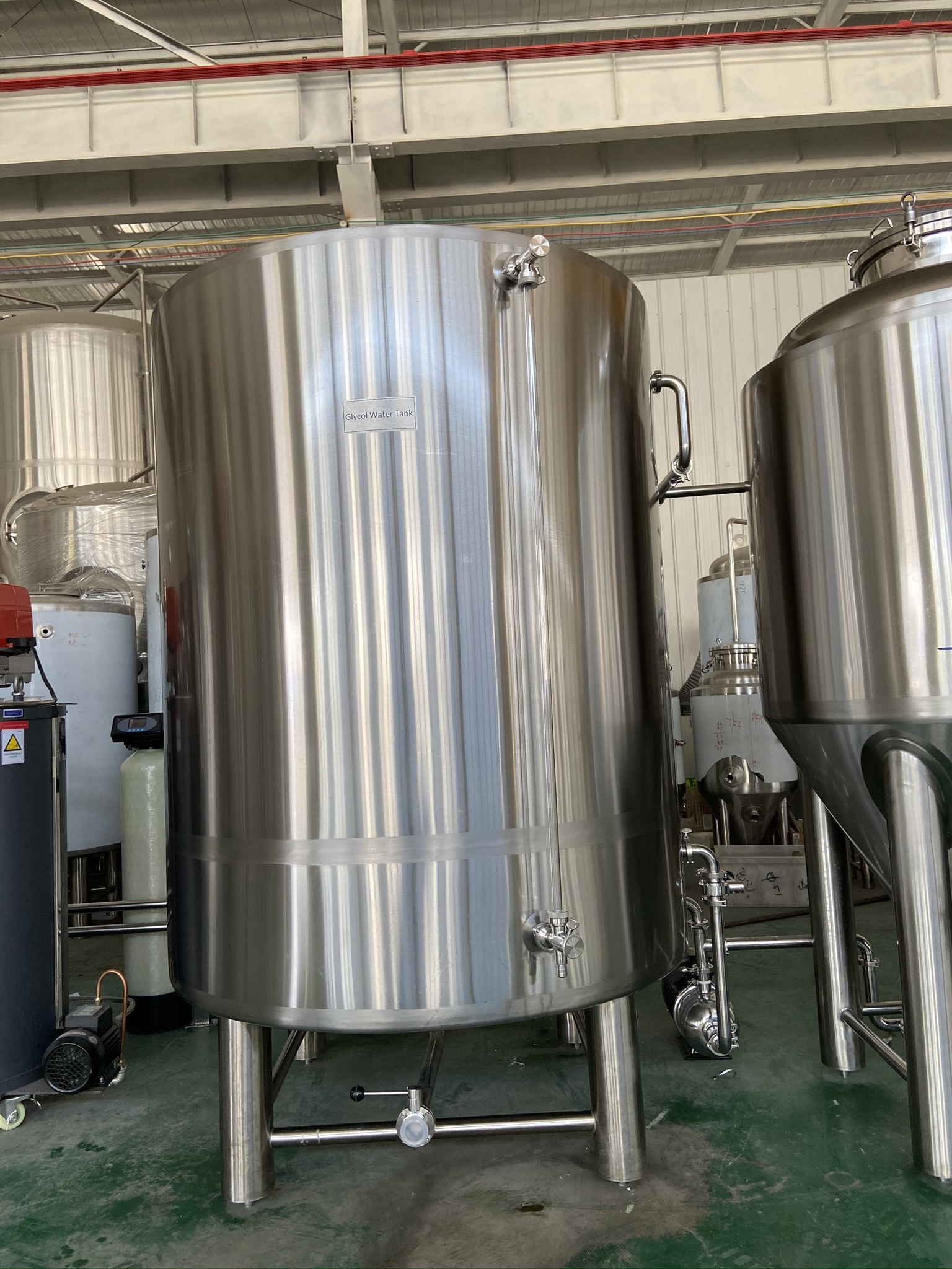 600L Stainless Steel 304 Glycol Water Tank Glycol cooling system for Beer Fermentation with chiller