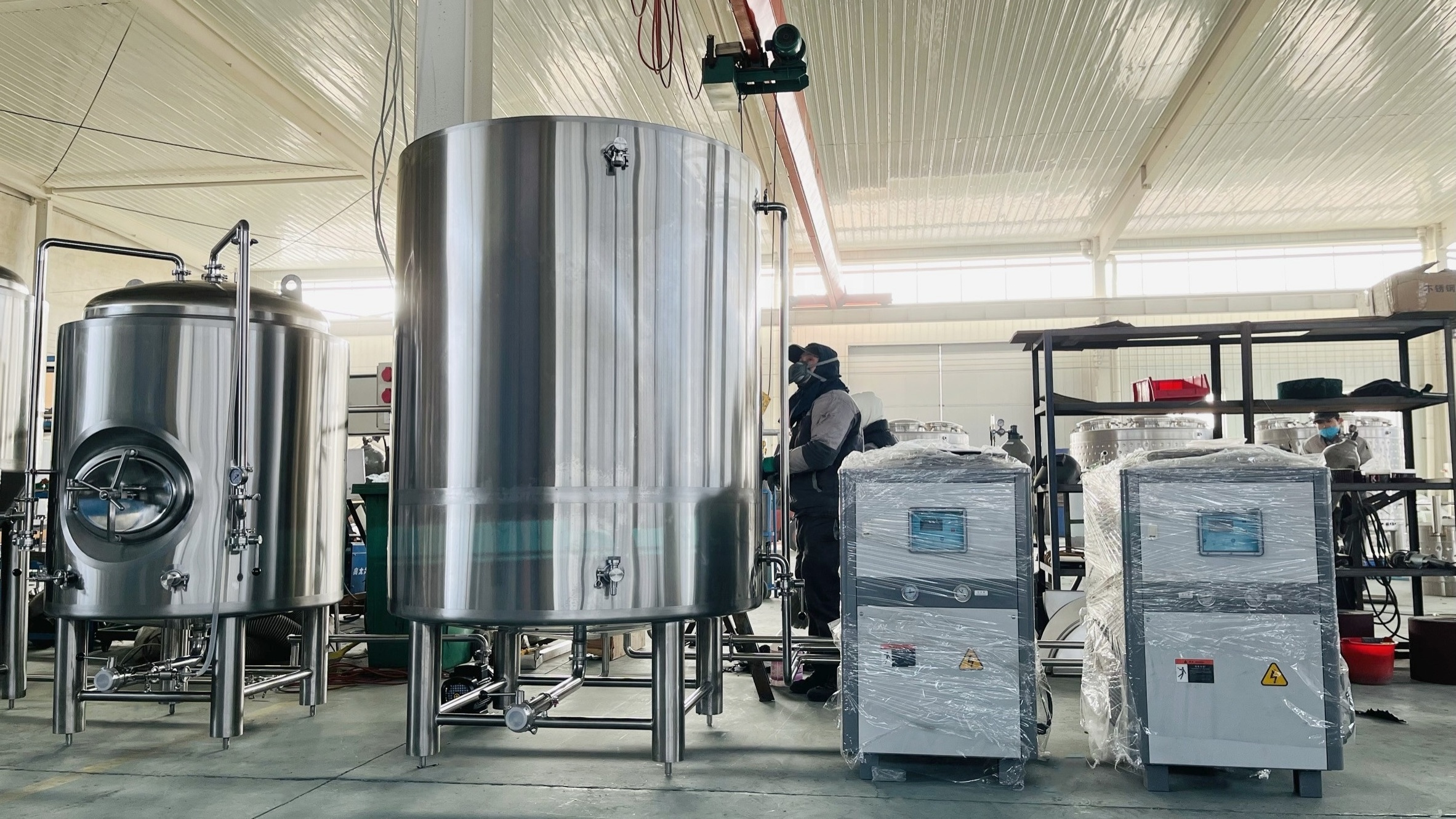 CARRY  1500L 2000L  3000L 5000L Cooling System for Beer Brewing System Glycol Water Tank and Industrial Chiller Unit