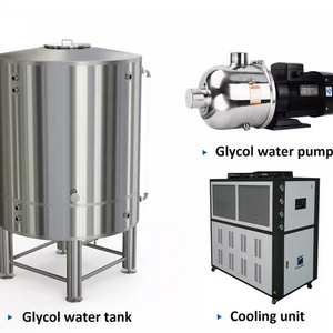 600L Stainless Steel 304 Glycol Water Tank Glycol cooling system for Beer Fermentation with chiller