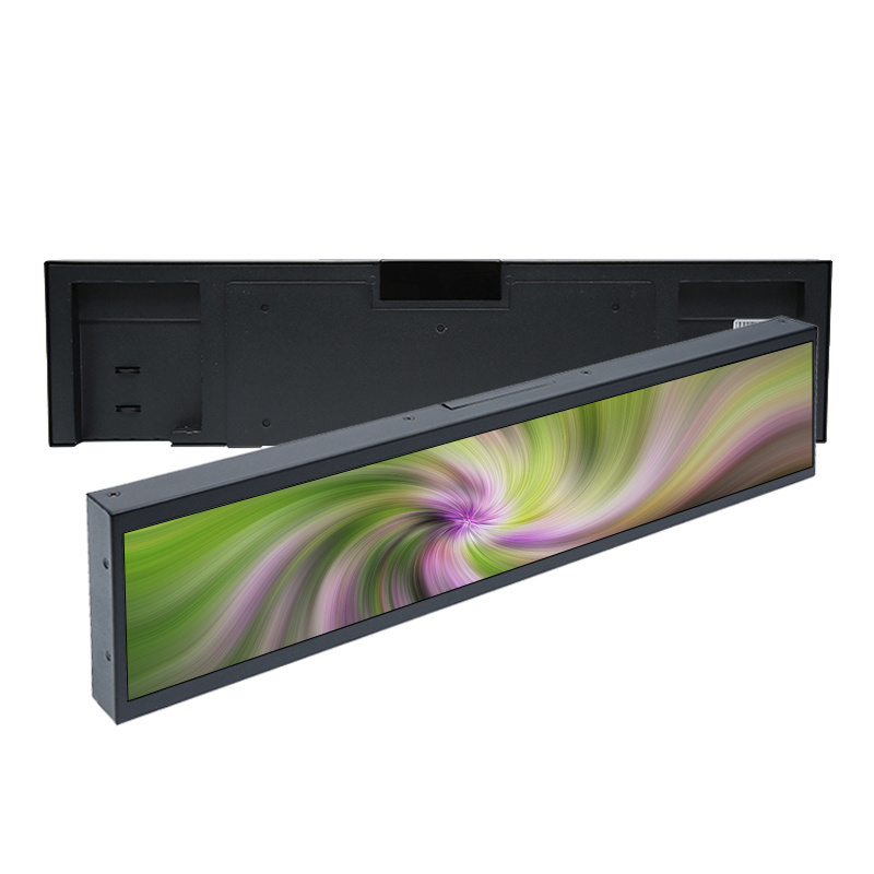 Screen Stretch Bar Lcd Display 19.5 23.1 24 28.1 28.6 34 37 Inch Ultra Wide Supermarket Shelf Signage Advertising Display