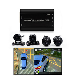 Real HD 3D car 360 surround bird view avm system 4x180 degree cameras