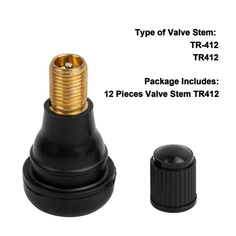 TR412 TR413 TR414 TR418 BLACK RUBBER TIRE VALVE STEM Replacement Kit