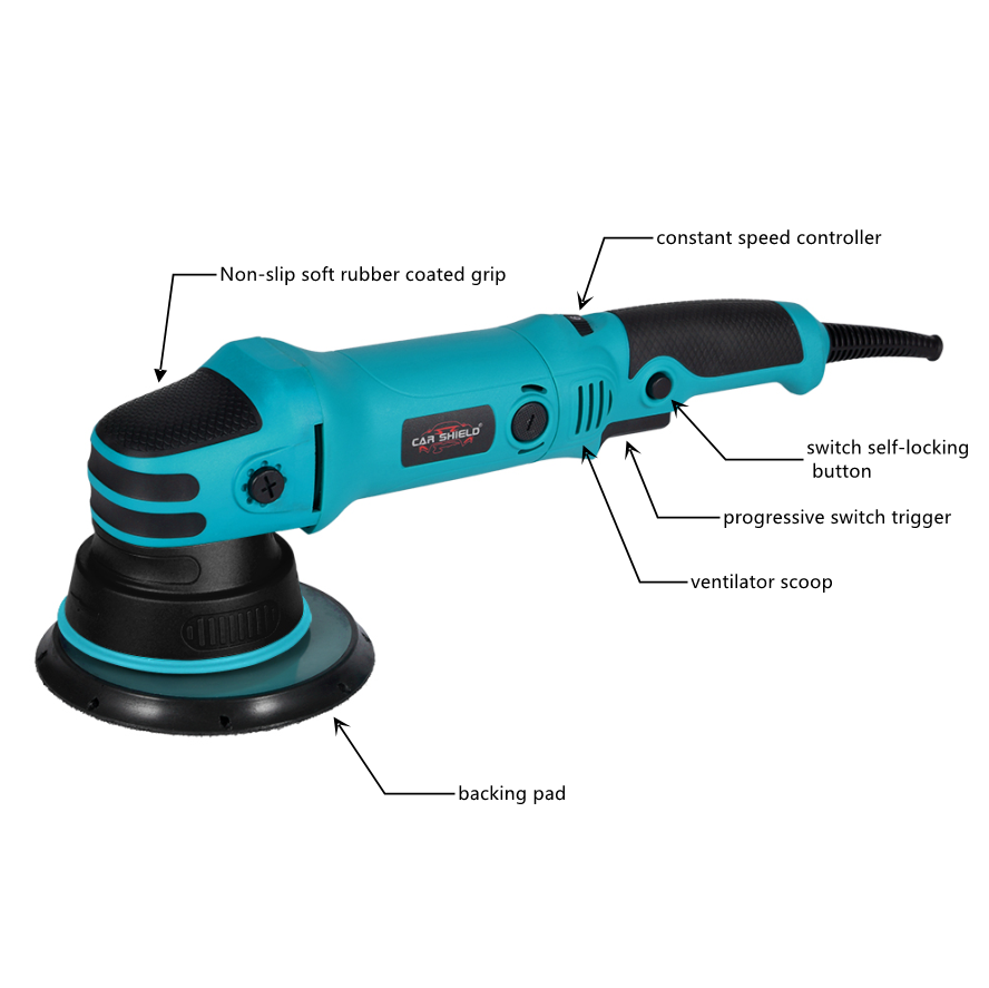 Car Shield 12mm Electric Buffing Waxing Polish Machine Dual Action Car Polisher For Detailing