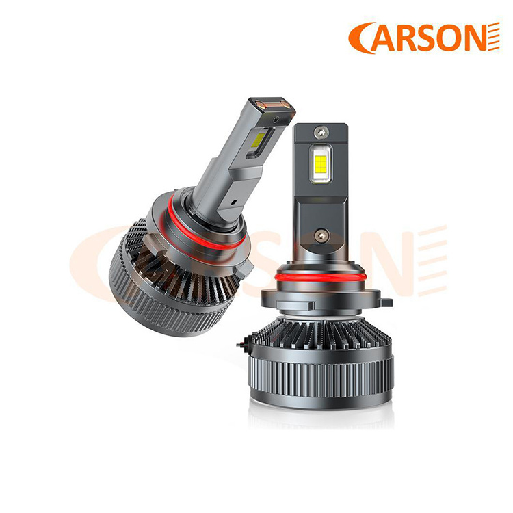 Carson OB-9005/9006/HB3/HB4 Super Short Body  High Quality 3570 TOP CSP 60W 6000K Auto LED Headlight With Dual Heat Pipe Cooling