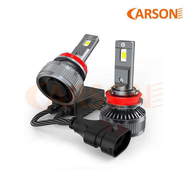 Carson OB-H11Chinese Suppliers Canbus 3570CSP 60W  6000K Super Short Body Car LED Headlight With Dual Heat Pipe Cooling