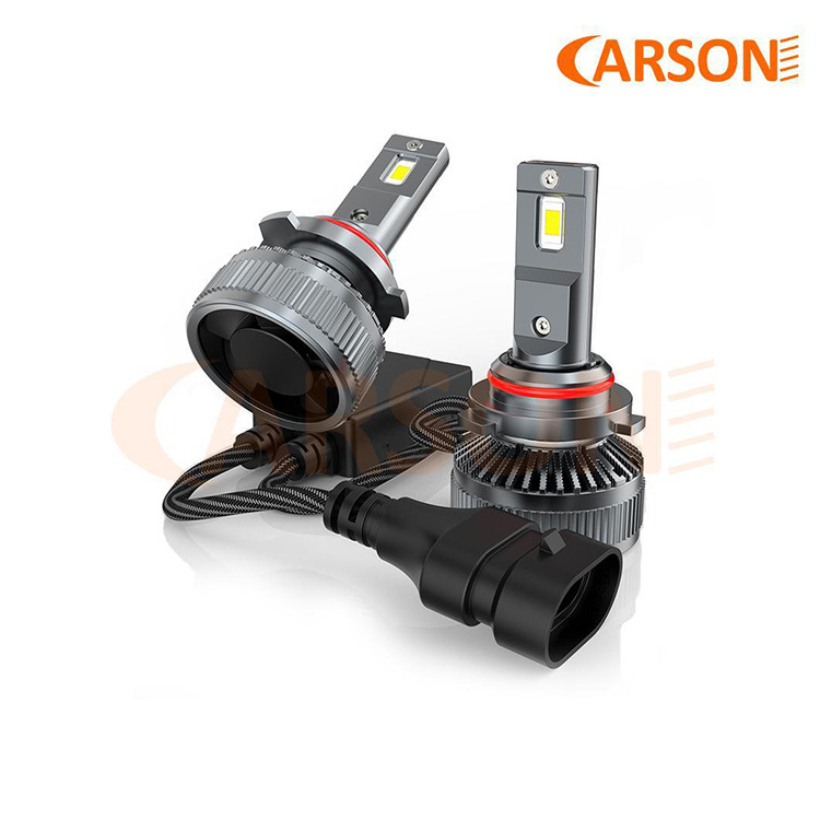 Carson OB-9005/9006/HB3/HB4 Super Short Body  High Quality 3570 TOP CSP 60W 6000K Auto LED Headlight With Dual Heat Pipe Cooling