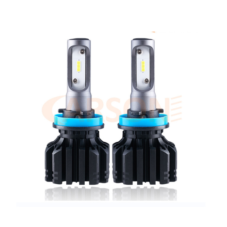 Carson N1-H1 H3 H7 H8 H11 HB3 HB4 Chinese Suppliers  Hot Sale Y19  CSP  20W  3000K/4300K/6000K  Auto LED Headlight With Fanless