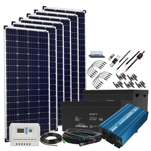 CARSPA 3KWh 24V Solar Panel Kit Complete Solar Power System with inverter Battery and Inverter for Home House Shed Farm RV Boat