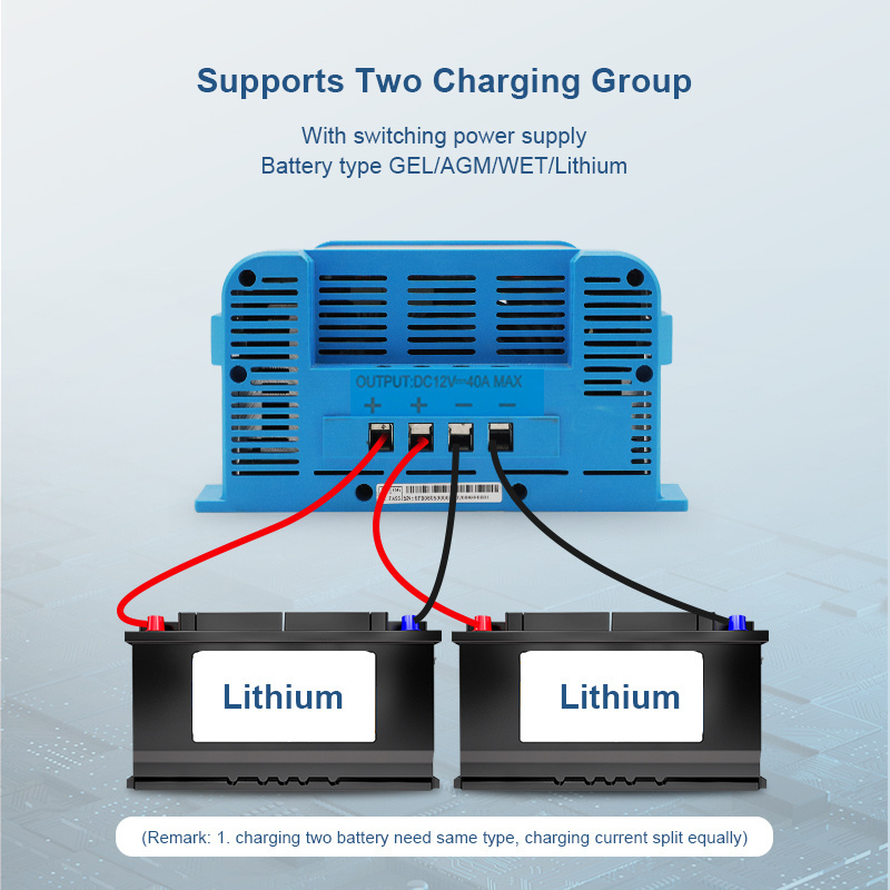 CE Certificated Full Protection AC To DC 24V 20A 25A Lead Crystal Battery Charger On Boat In Wet Environment