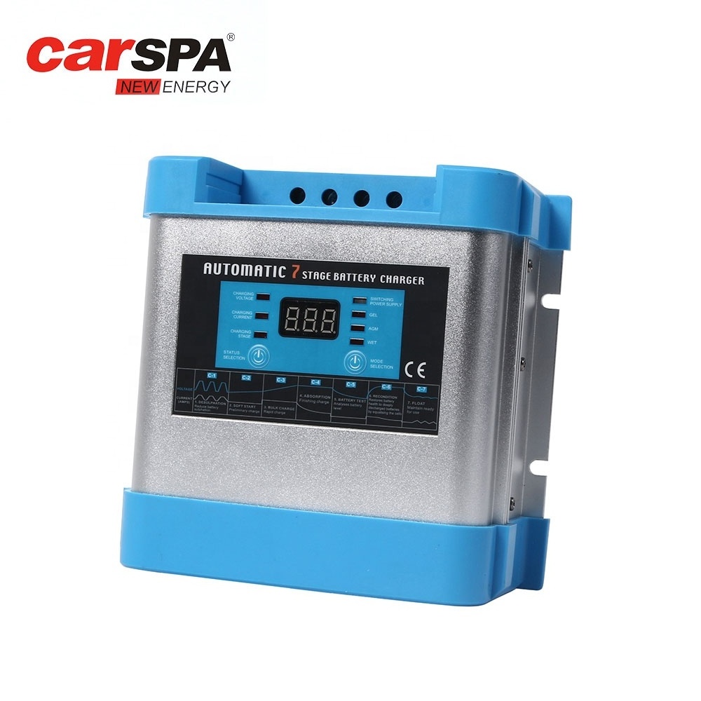 12V 24V  Battery Charger car Lithium ion LiFePO4 lead acid battery Charger 7 Stage Automatic Smart Marine Battery Charger