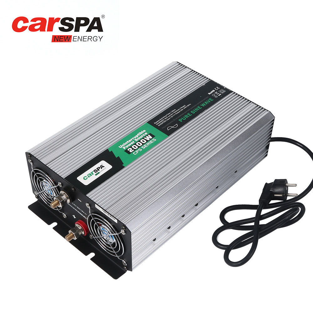 Inverter with charger CPS series dc 12V to ac 220V, 2000W, 15A pure sine wave power (CPS2000)