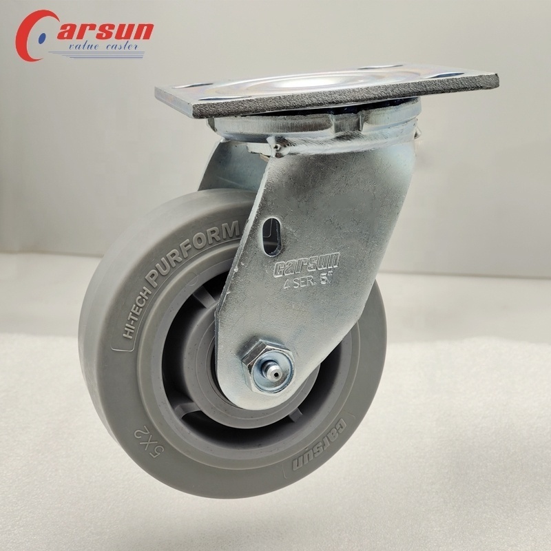 Wear Resistant TPR Thermoplastic Rubber Heavy Duty Caster Wheels factory workshop workbench caster wheel