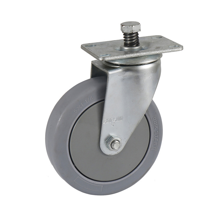 High quality medium duty  3/3.5/4/5 inch TPR caster wheel  with metal total lock brake industrial caster